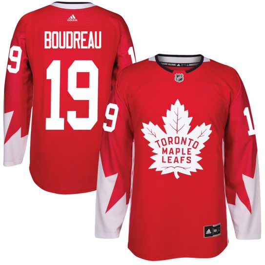 2017 NHL Toronto Maple Leafs Men #19 Bruce Boudreau red jersey